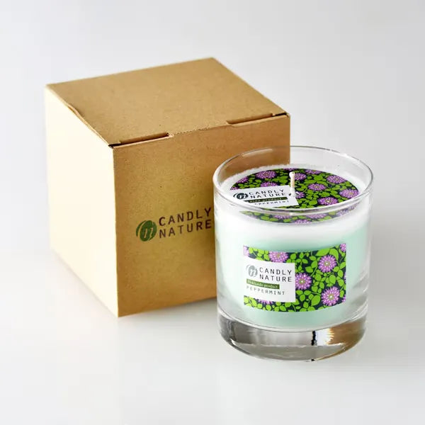 北海道天然アロマキャンドル（瓶）/ペパーミント