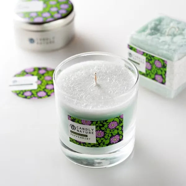 北海道天然アロマキャンドル（瓶）/ペパーミント