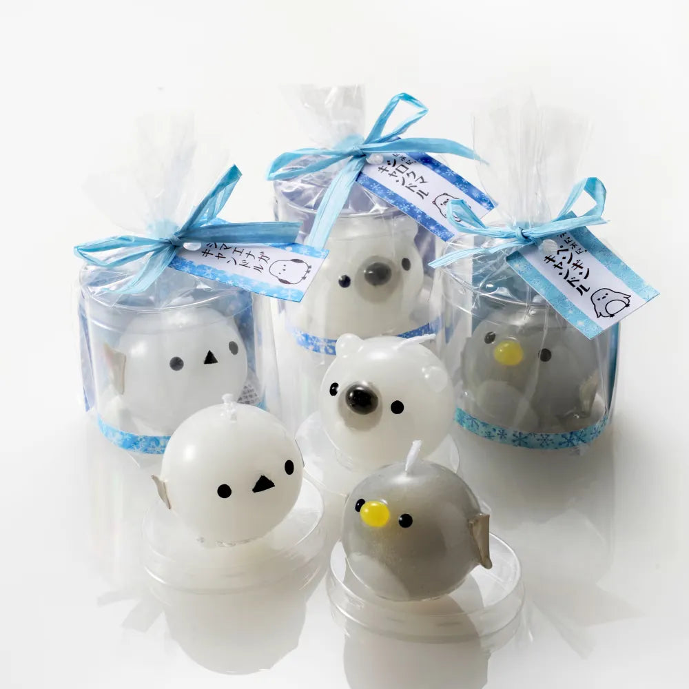 ぷにぷに アニマルキャンドル 3点セット | シマエナガ ペンギン シロクマ