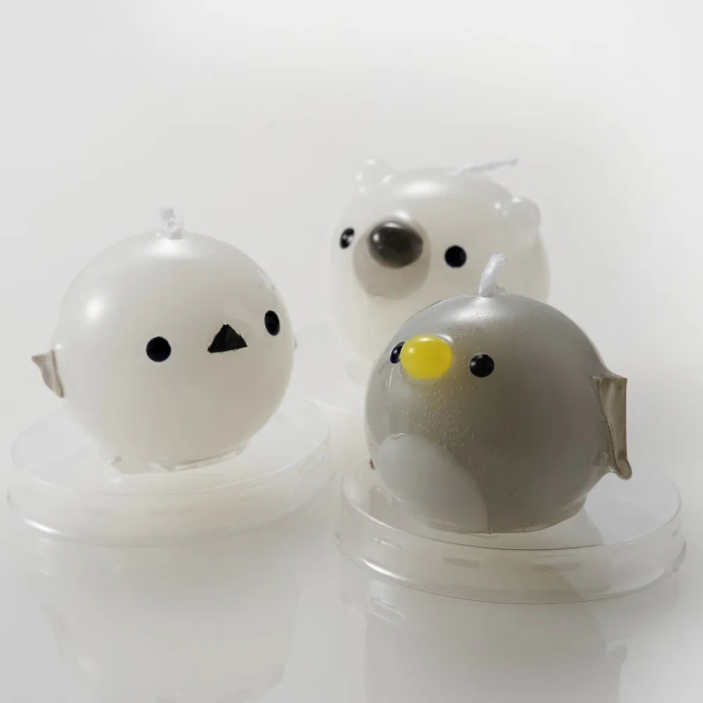 ぷにぷに アニマルキャンドル 3点セット | シマエナガ ペンギン シロクマ